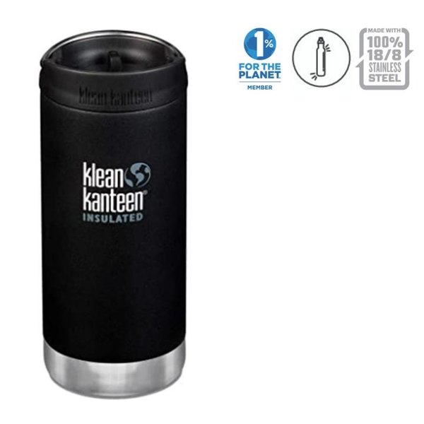 Klean Kanteen Unisex – Erwachsene TKWide VI Trinkflasche, Shale Black, 355ml