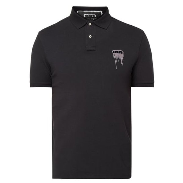 ION - Herren Poloshirt Polo SS Genteel Shirt, schwarz