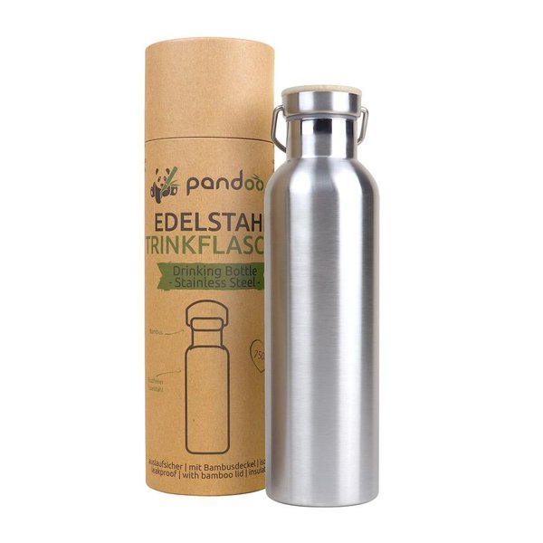 PANDOO - Wiederverwendbare Edelstahl Trinkflasche mit Isolierung, 750ml