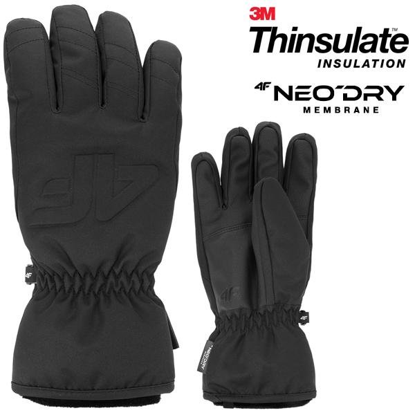 Thinsulate - 4F Marken Skihandschuhe Winterhandschuhe - schwarz