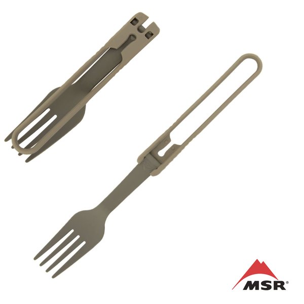 MSR - praktische, sehr leichte und faltbare Campinggabel - Klappgabel - grau