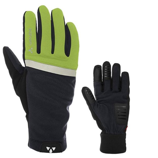 VAUDE Unisex Handschuhe Hanko II Softshell, schwarz grün, 10