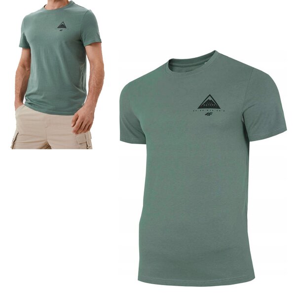 4F - Herren Sport T-Shirt Bio Baumwolle wear fair - grün