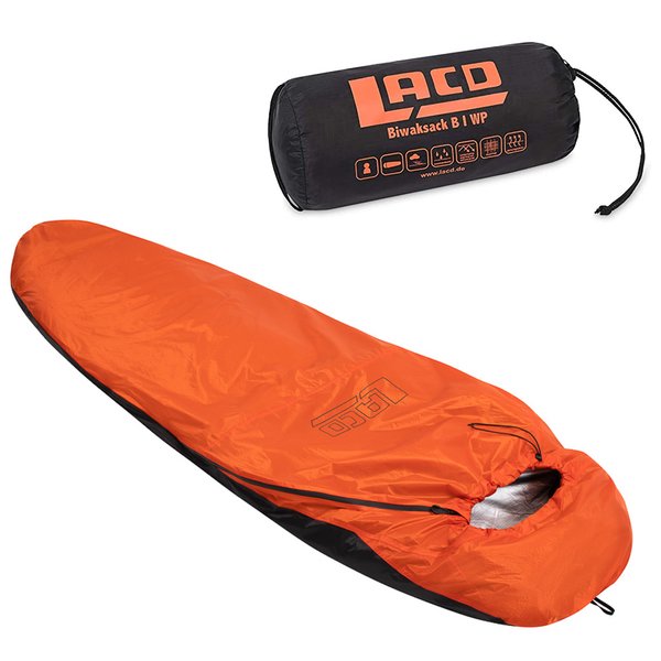 LACD - robuster, atmungsaktiver 1 Personen Leicht Biwaksack - Wärmereflektion, orange