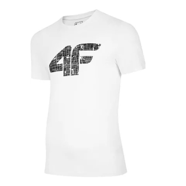4F - Logo - Herren T-Shirt Baumwolle - weiß