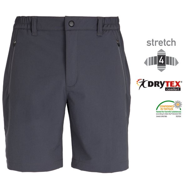 Silverpoint - Herren 4Wege-Stretch Shorts kurze Trekkinghose Eskdale - grau