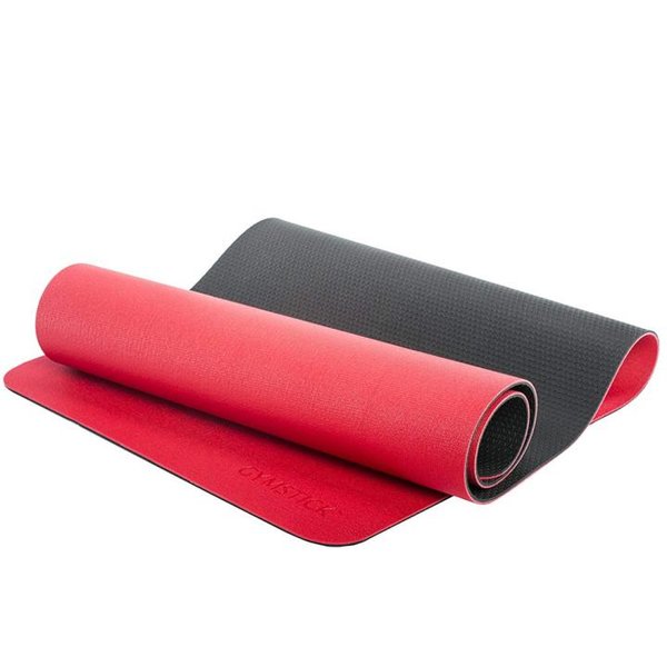 gymstick yogamatte pro - Turnmatte Fitness-Matte, schwarz rot