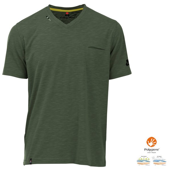 Maul - modisches Funktions-T-Shirt mit Brusttasche Ravensburg, grün