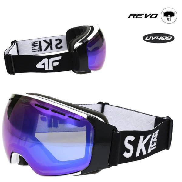 REVO - Damen Skibrille Snowboardbrille - grau schwarz