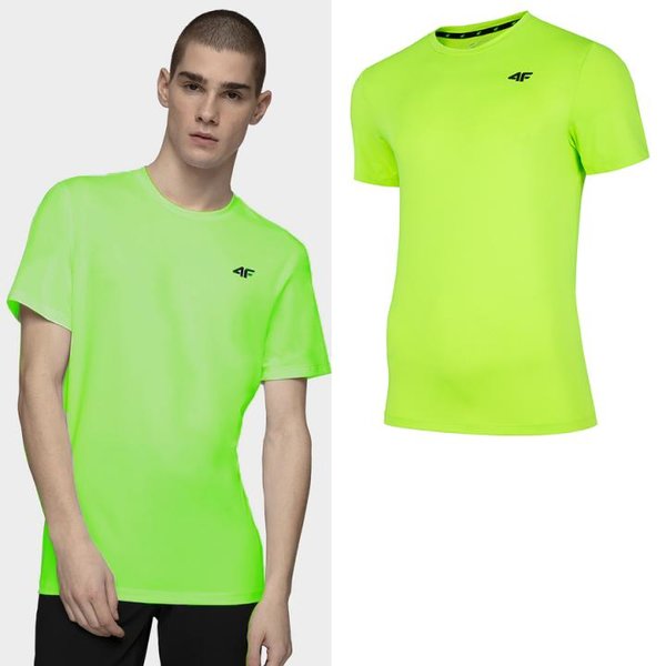4F - Herren Sport T-Shirt - neongrün