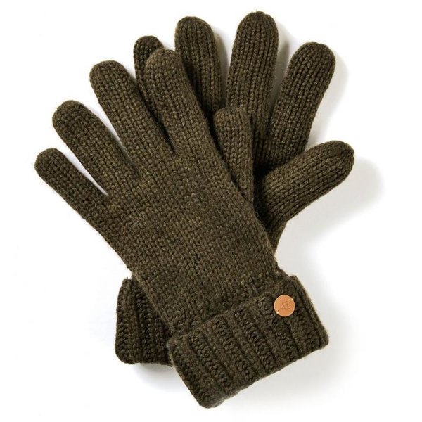 Craghoppers - warme Fingerhandschuhe in Strickoptik mit Microfleece Futter - Riber Glove - grün