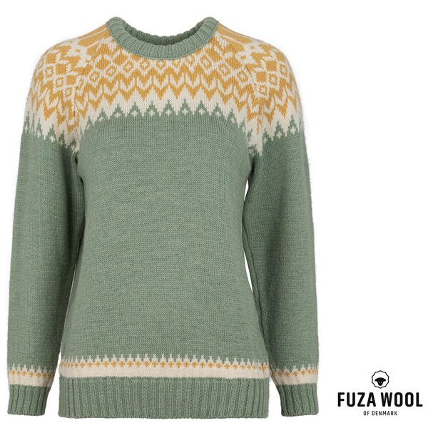 FUZA WOOL - Damen 100% Merino Pullover Helga Sweater Round Neck