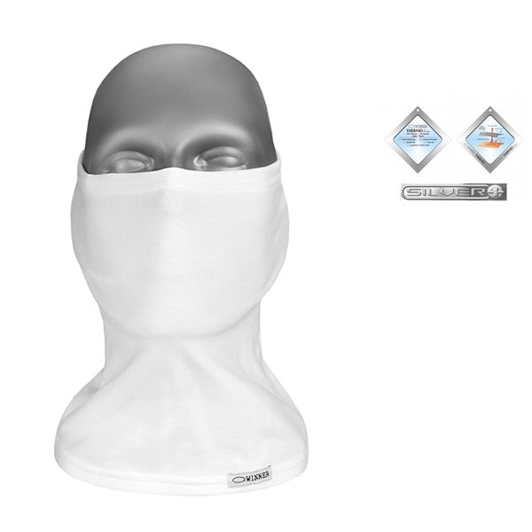 Gwinner - Sturmhaube - Kopfhaube - Gesichtsmaske - Halswärmer - SILVERPLUS - weiß L/XL