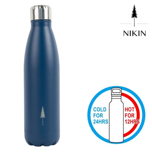 NIKIN – Hot and Cold Thermoskanne Trinkflasche Treebottle Penny, navy 500ml