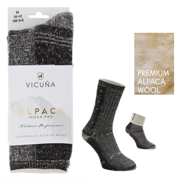 VICUNA - ALPACA HIKER - Luxurious Wool Socken - Outdoor - white-black