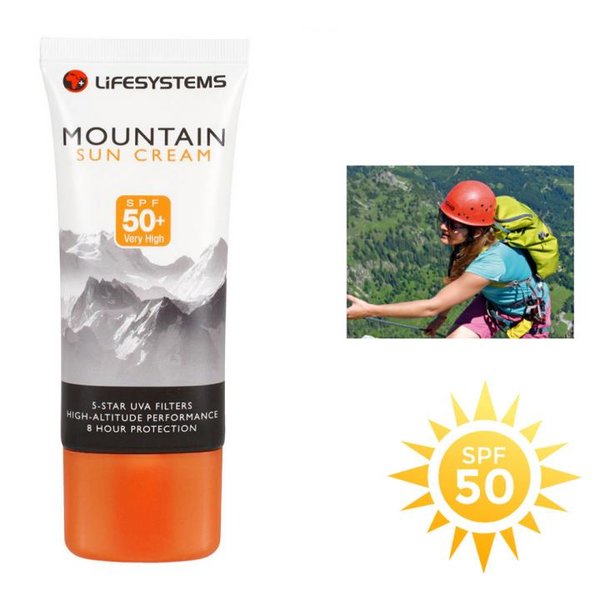 Lifesystems - Outdoor Sonnencreme Mountain Sun Cream, 50+ SPF 50ml