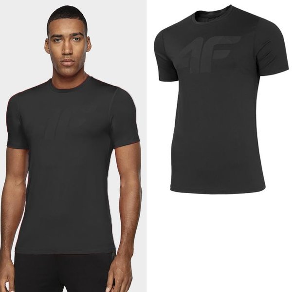 4F - Herren Sport T-Shirt - schwarz