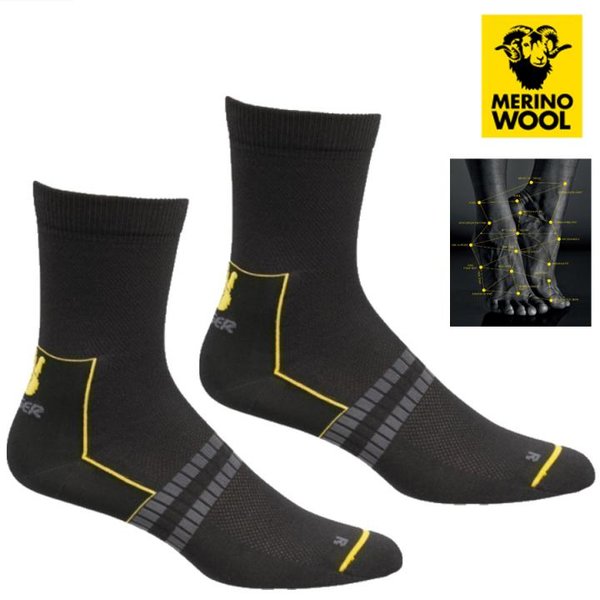 MERINOWOOL - SEGER LINER THIN Socken, schwarz