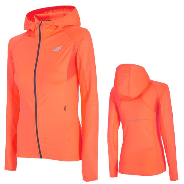4F - Damen Fitnessjacke, Laufjacke - neon orange