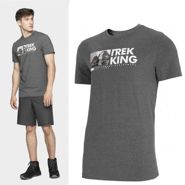 4F - Trek King - Herren T-Shirt Baumwolle - grau
