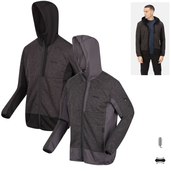 Regatta - leichte Extol Stretch Softshell Fleece Jacke mit Kapuze