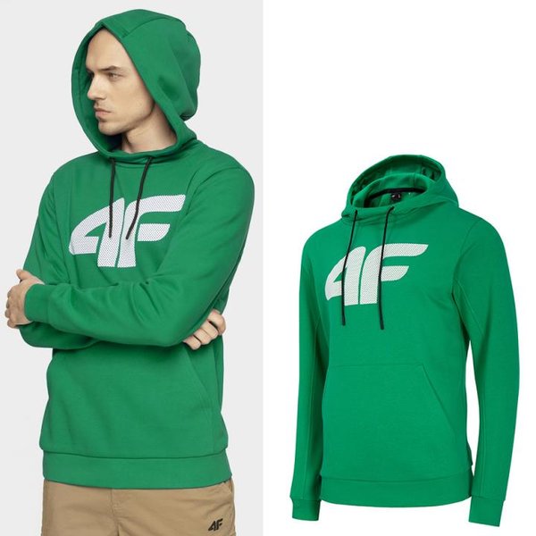 4F - Herren Logo Sweatpullover - Sportpullover - grün