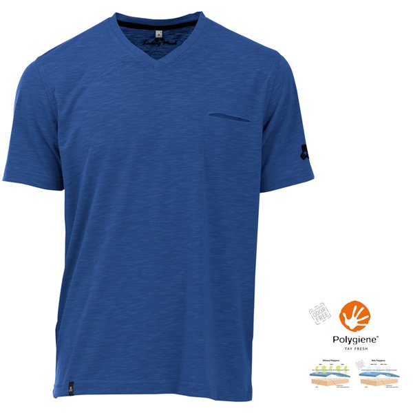 Maul - modisches Funktions-T-Shirt mit Brusttasche Ravensburg, blau