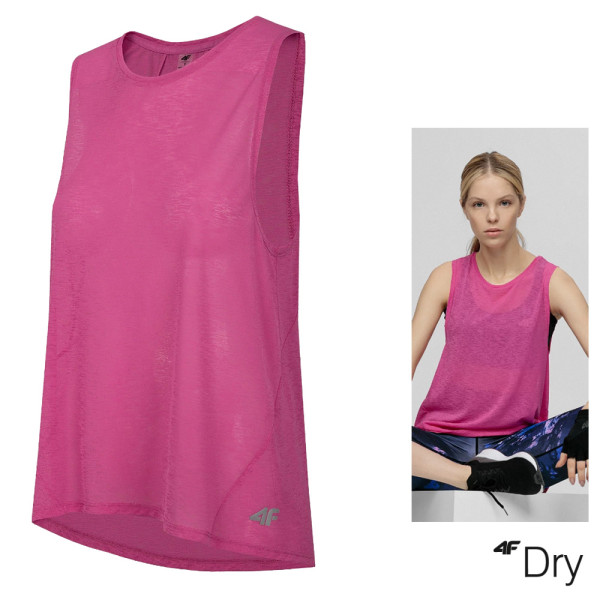 4F - Damen Fitness Tank Top - Sportshirt, pink