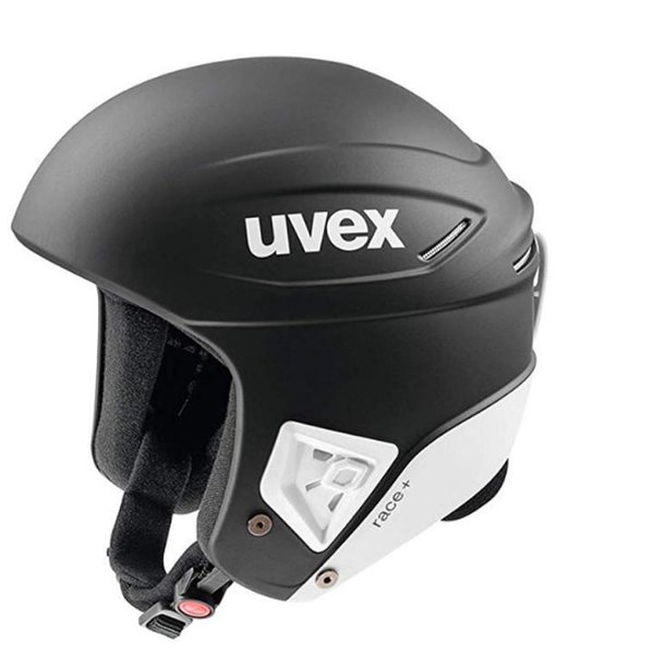 Uvex Erwachsene Race + Skihelm, Winterhelm, weiß schwarz 60-61 cm