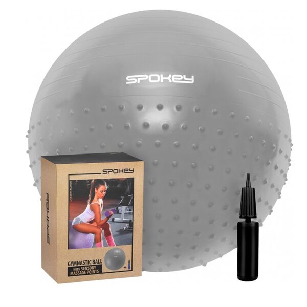 Spokey - Gymnastikball Massageball Half Fit, grau 75cm