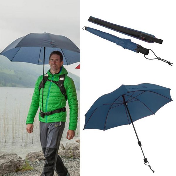 EuroSCHIRM - Göbel - Regenschirm Trekkingschirm - Swing handsfree, marine