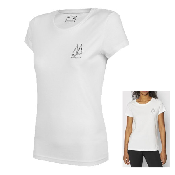 4F - Wanderlust Damen T-Shirt, Bio-Baumwolle, weiß