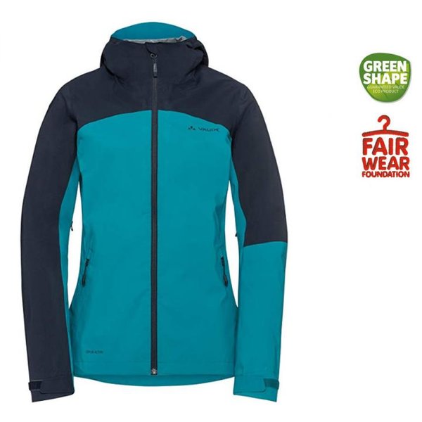 VAUDE Damen Moab Rain Jacket Regenjacke für Mountainbikerinnen Jacke, blau 36