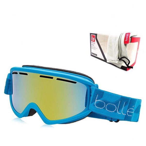 bollé Schuss Skibrille, Winter Brille Anti-Fog, UV Protection, blau matt