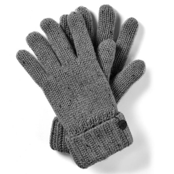 Craghoppers - warme Fingerhandschuhe in Strickoptik mit Microfleece Futter - Riber Glove - grau