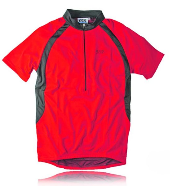 IXS Herren Bike- Sport Polo-Shirt Radtrikot - rot- S