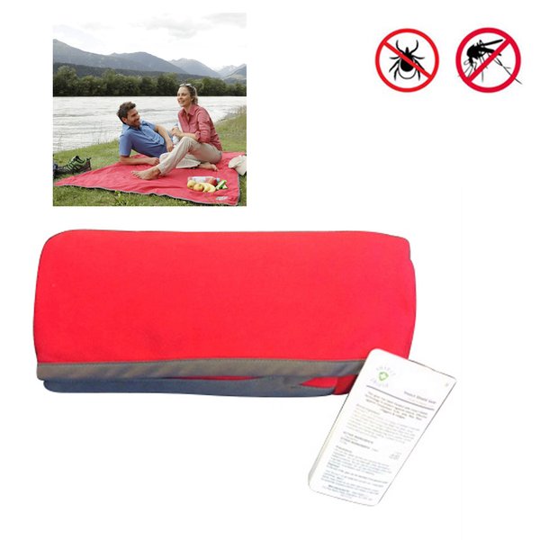 Maul - Decke Picknick Insect Shield mit Zeckenschutz - 1,5mx1,5m -rot