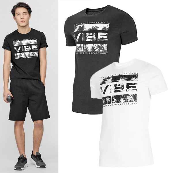 4F - Vibe - Herren T-Shirt Baumwolle