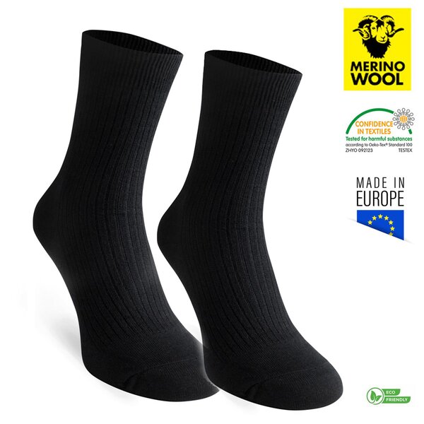 MERINOWOOL - Allround Woll Outdoorsocken 90% Merino - Made in EU