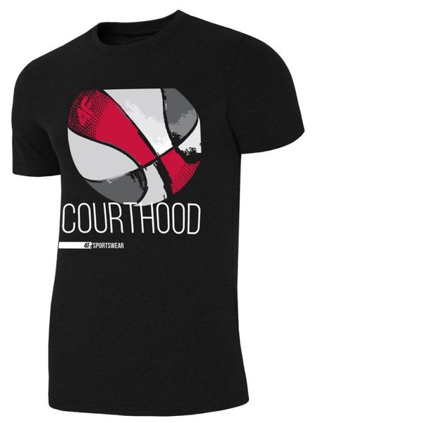 4F - COURTHOOD Basketball Shirt - Herren T-Shirt Shirt 2019 - schwarz