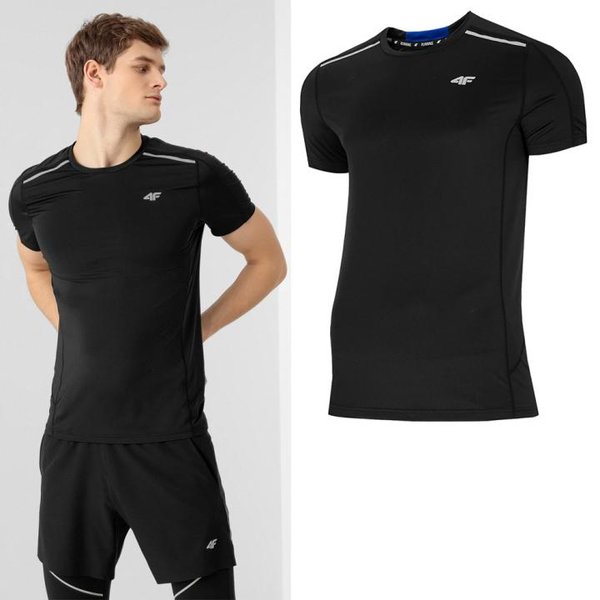 4F - Lauf- und Fitness T-Shirt für Herren - schwarz
