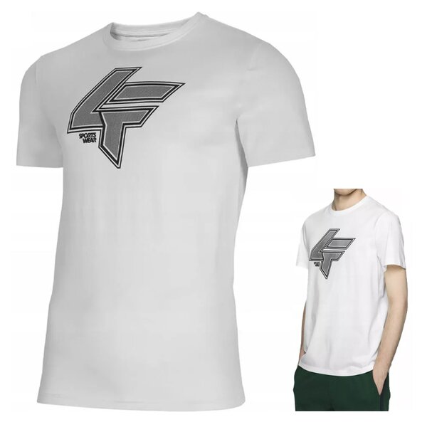 4F - Herren T-Shirt Baumwolle TSM010, weiß
