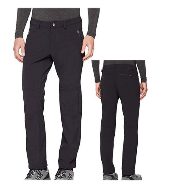 Vaude Herren Men's Strathcona Warm Pants Hose Softshell Outdoorhose, schwarz