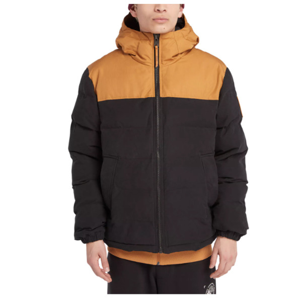Timberland - DWR Welch Mountain Hooded Puffer Jacket, braun schwarz