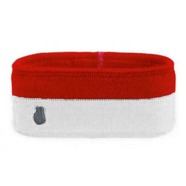 Seger - Strick-Fleece Stirnband - weiß rot
