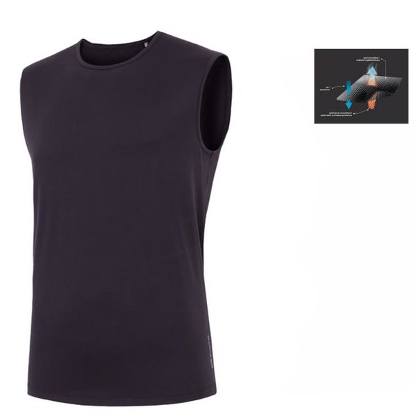 Everhill - Herren ärmelloses Trainingsshirt - Sport Muskel-Shirt - schwarz