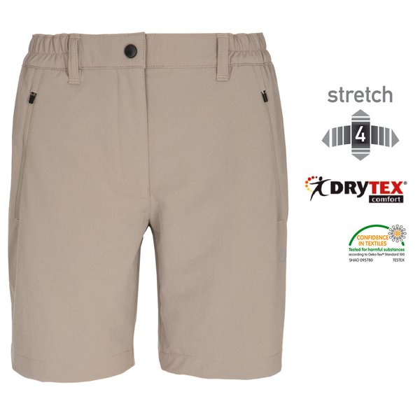 Silverpoint - Damen 4Wege-Stretch Shorts kurze Trekkinghose Drytex - sand