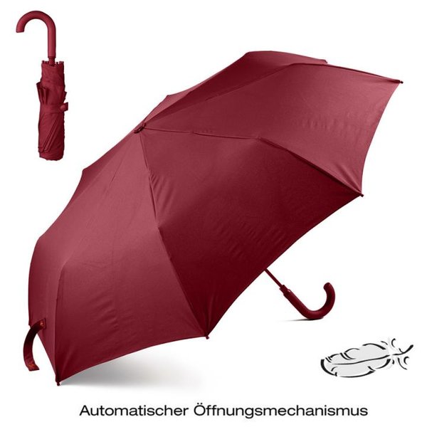 LEXON - leichter Regenschirm mit Automatik Öffnung, rot
