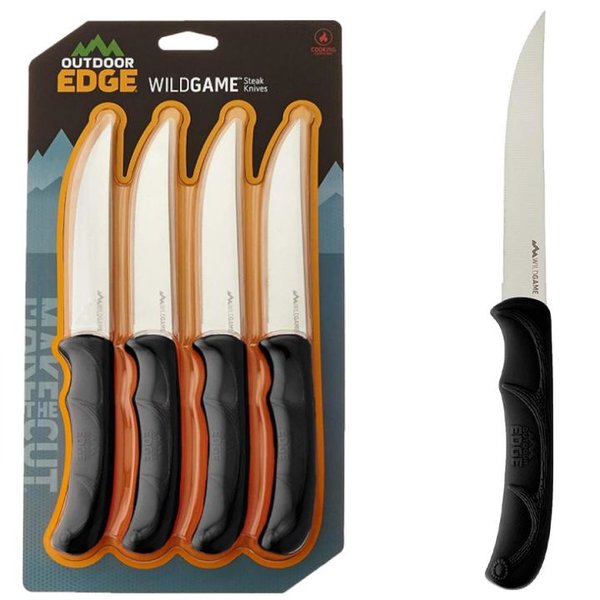 Outdoor Edge – Wild Game Knives Messer Outdoormesser, schwarz 4 Stk. 21,6 cm