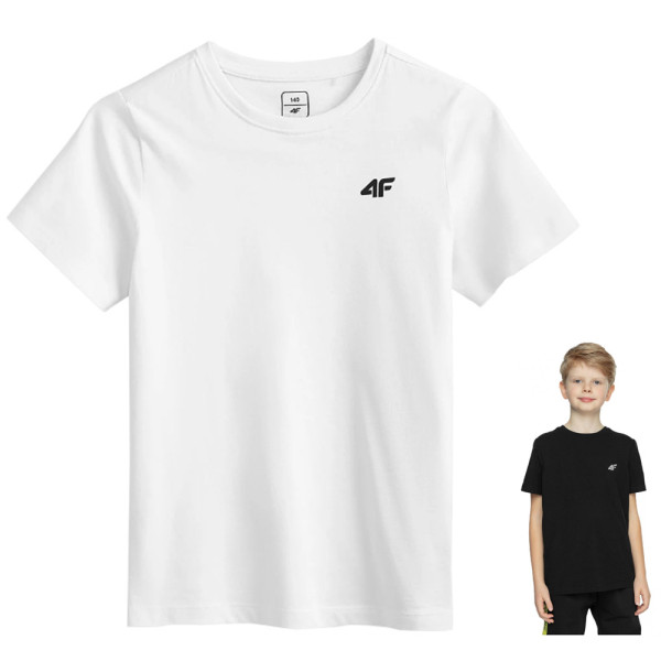 4F - Kinder Sportshirt T-Shirt, weiß